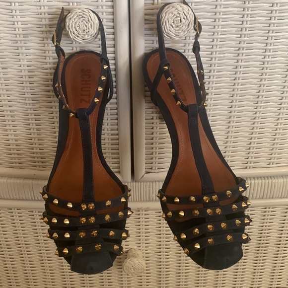 Schutz Mid Heel Sandal - Picture 2 of 7